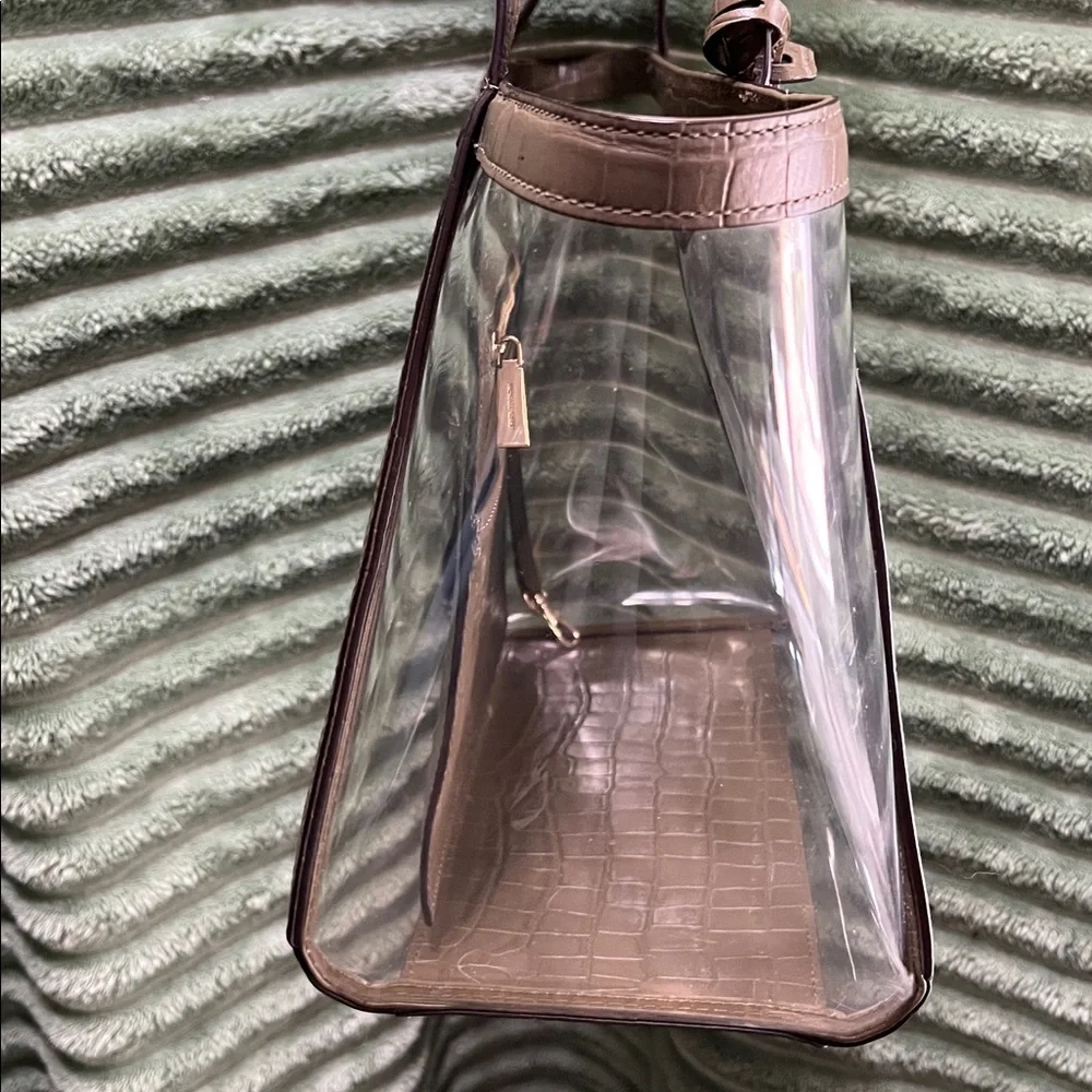 Michael Kors Brown and Transparent Tote - Picture 4 of 7